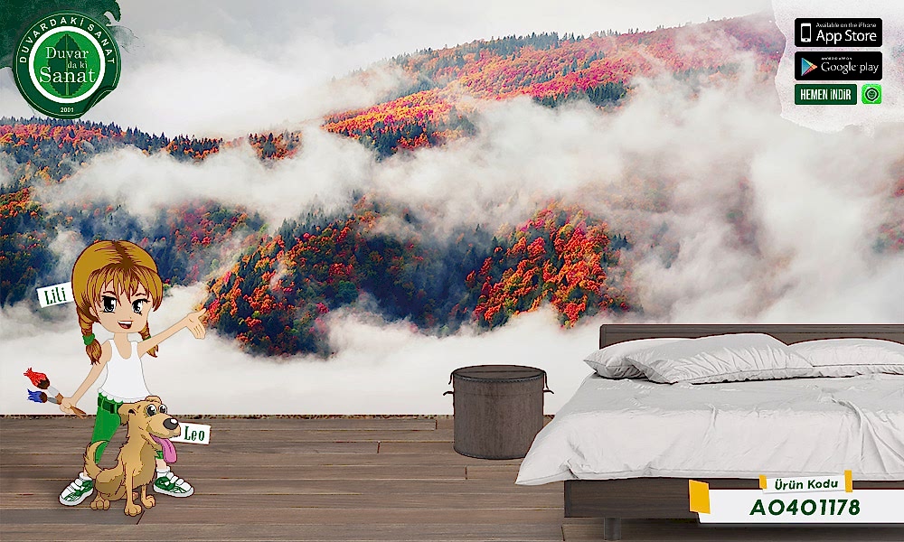 Duvardaki Sanat Bulutların Ardından Duvar Kağıdı