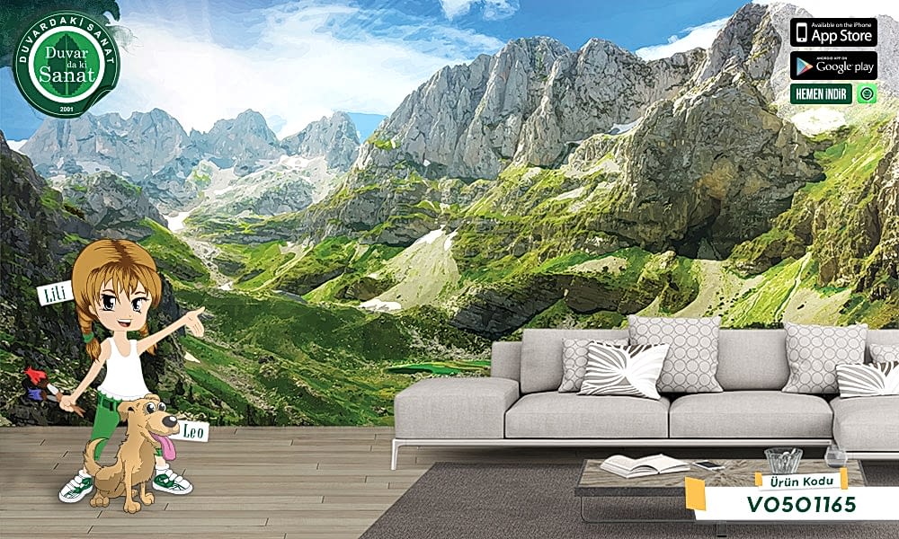 Duvardaki Sanat Arnavutluk Alpleri Duvar Kağıdı