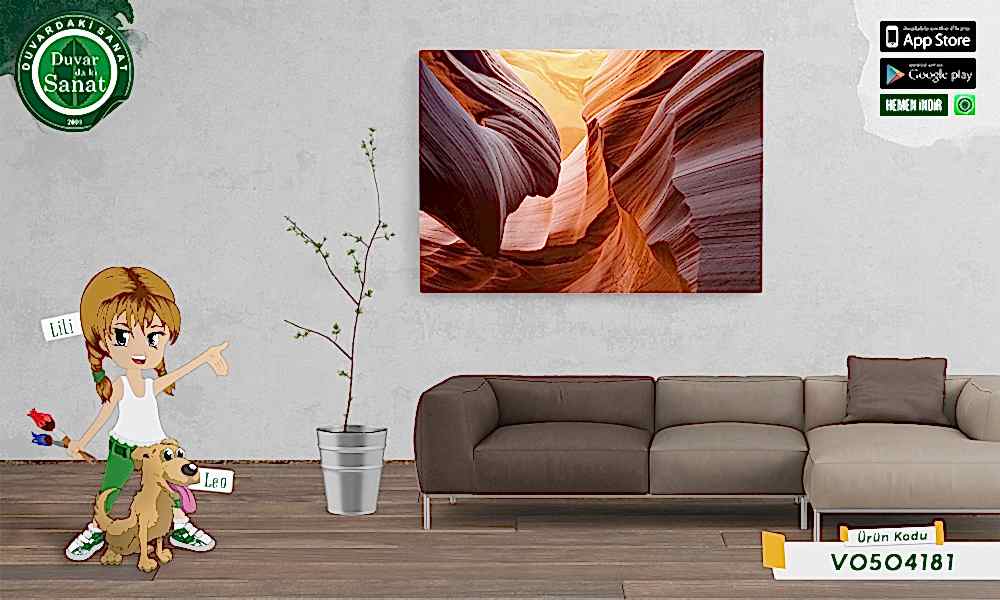 Duvardaki Sanat Büyük Kanyon 3 Boyutlu Duvar Kağıdı